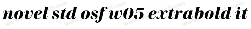 novel std osf w05 extrabold it字体转换
